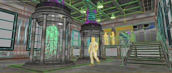 科學實驗室 生物研究所 病毒隔離室 防護服 消毒室-CG模型網(cgmodel)-專注CG模型